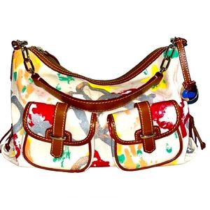 Vintage Graffiti Denim Dooney & Bourke Limited Edition Purse with Bag Hang Tag